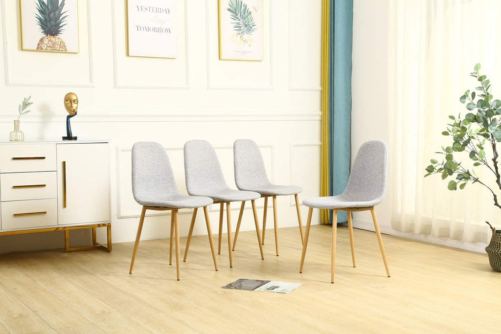 Grey Velvet Dining Chairs Set of 4 J5042