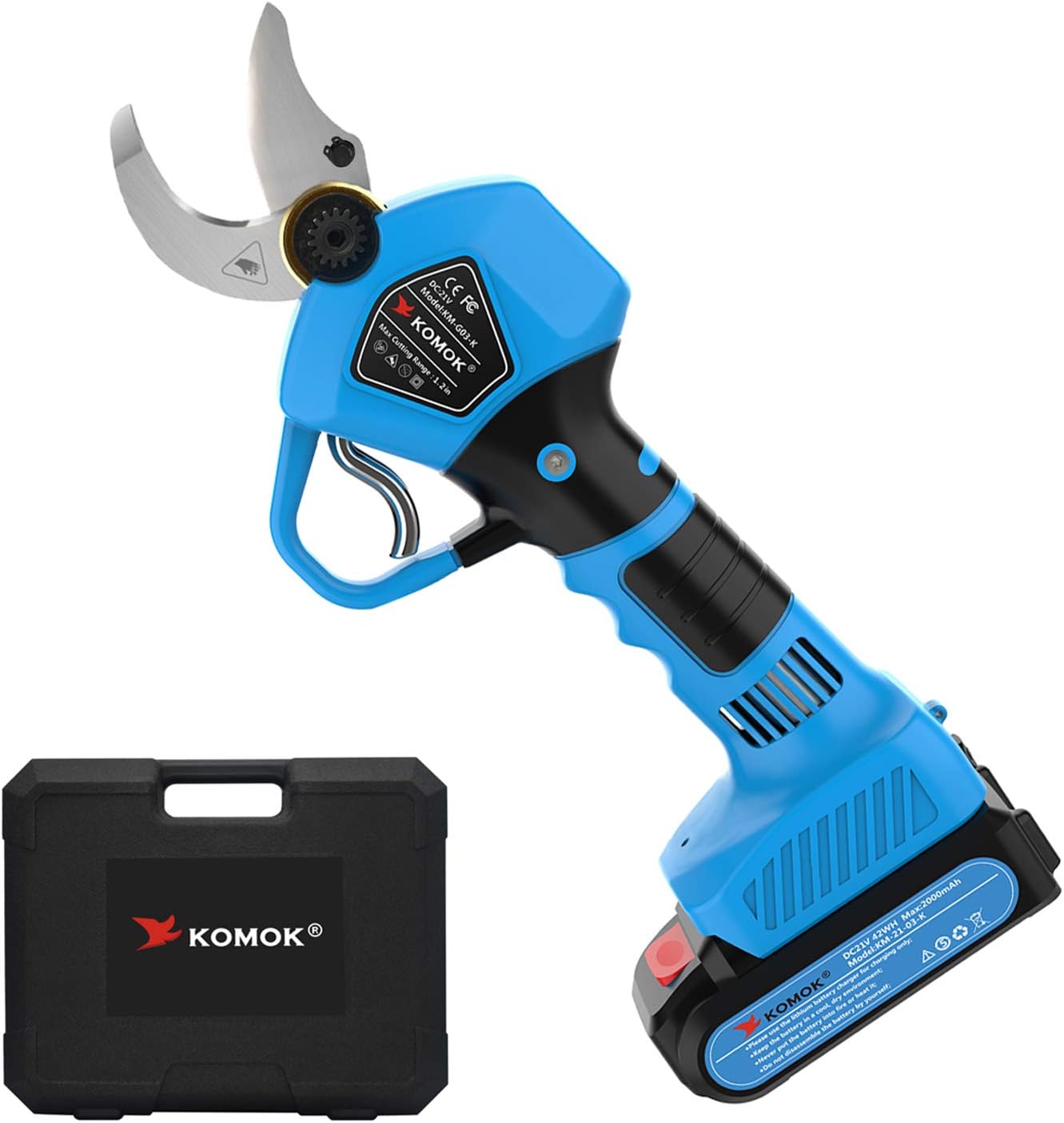 Cordless Electric Pruning Shears with 2Ah Lithium Battery, 30MM Cutting Diameter W466408