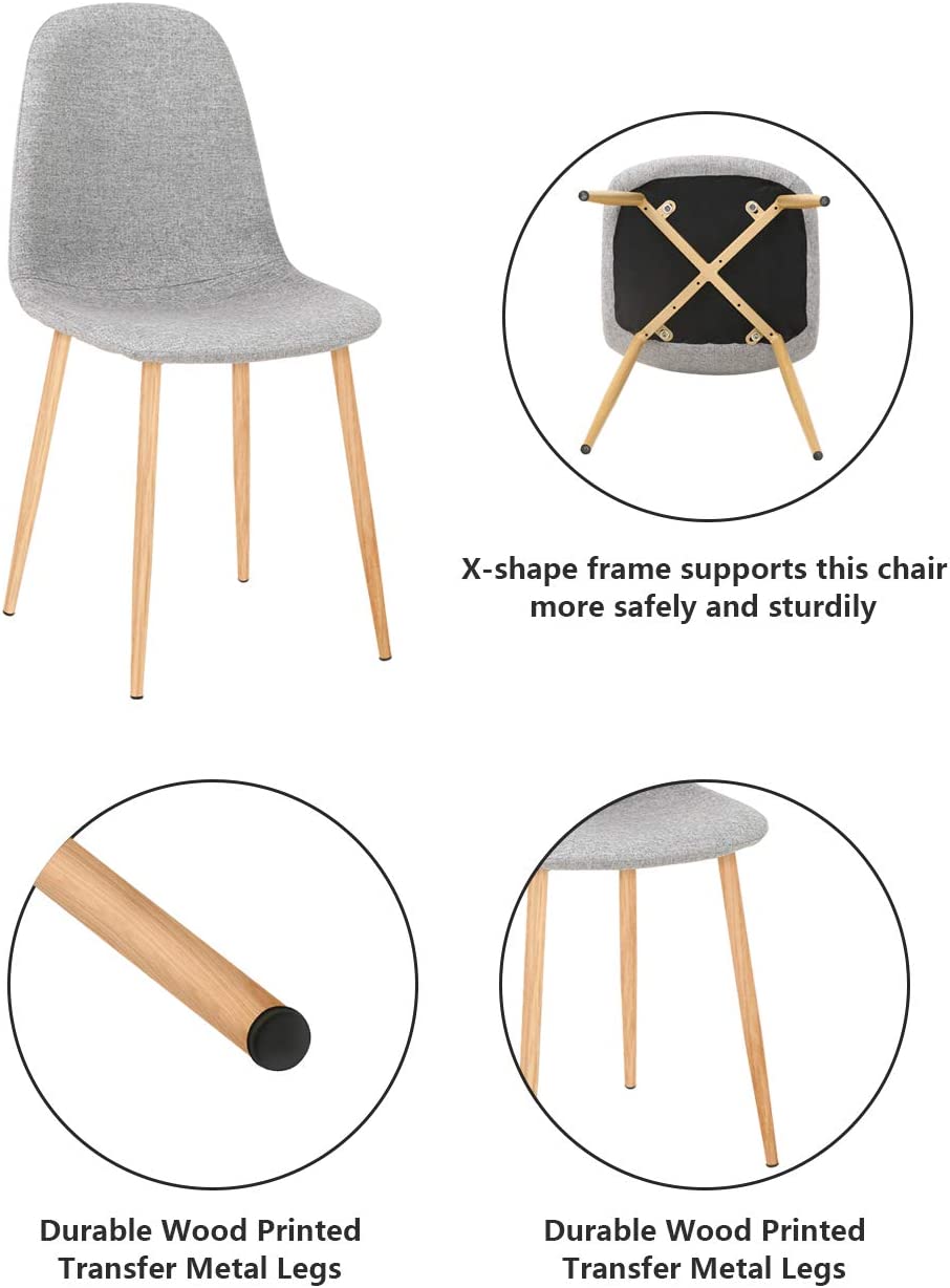 Grey Velvet Dining Chairs Set of 4 J5042