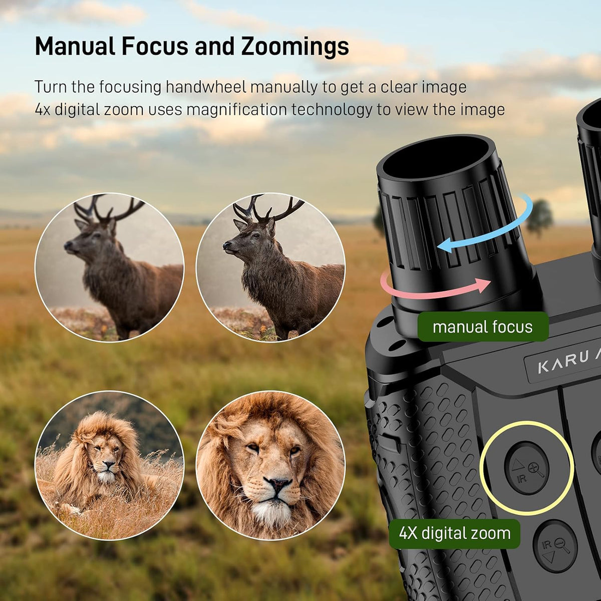 Digital Infrared Night Vision Binoculars with 2.31 TFT LCD and 32G TF Card R79738