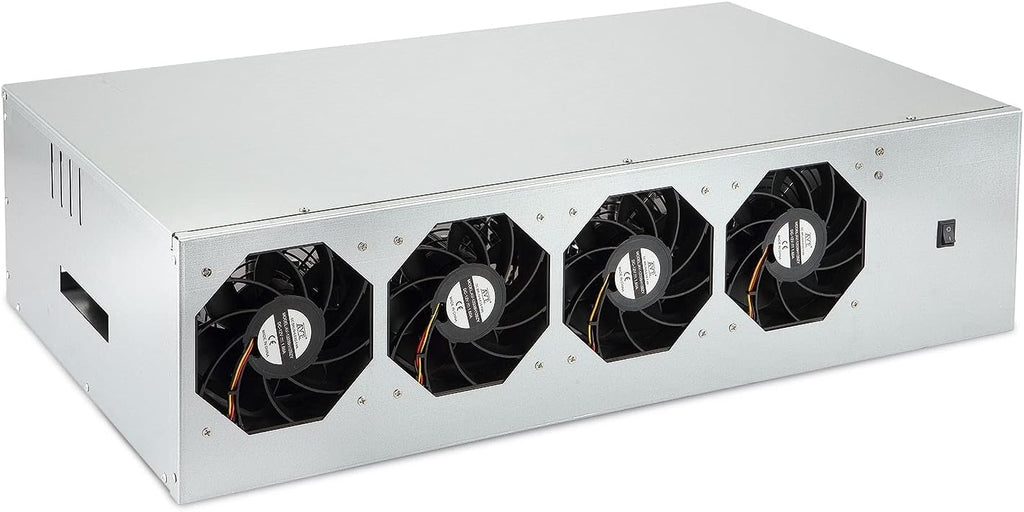 8 Port GPU Mining Case with 4 Cooling Fans A645910