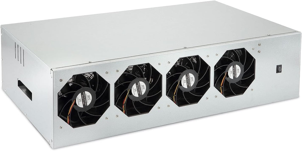 8 Port GPU Mining Case with 4 Cooling Fans A645910