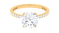 14K Yellow Gold Moissanite Solitaire Engagement Ring K8507