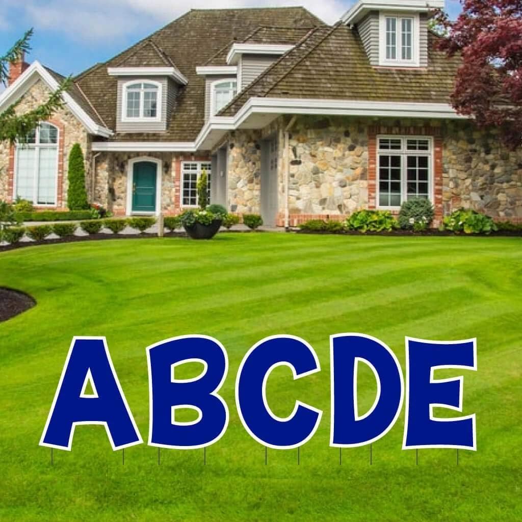 Yard Letters Alphabet and Number Decoration, 18 inch High, 36pcs Black O884943