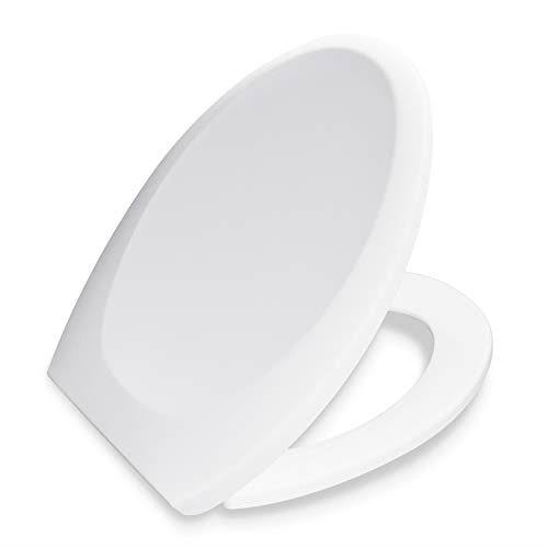White Elongated Toilet Seat 18.5 x 14 x 2 Inches K17425