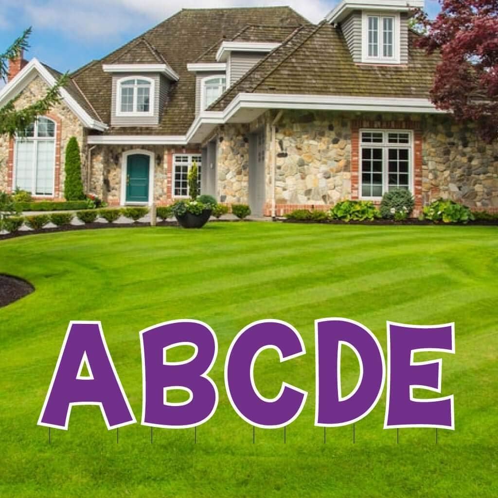 Yard Letters Alphabet and Number Decoration, 18 inch High, 36pcs Black O884943