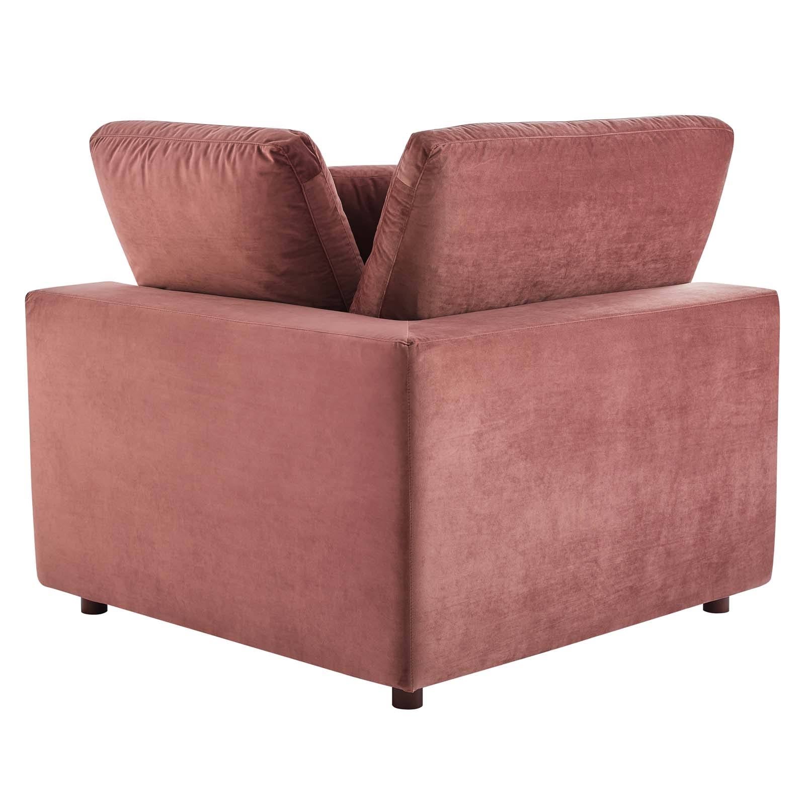 Green Performance Velvet Corner Chair O164