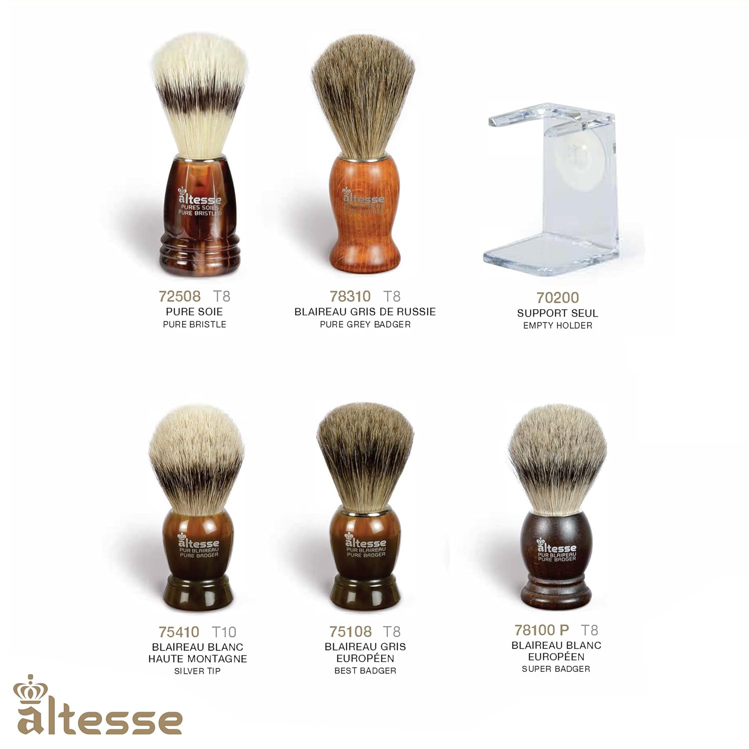 Natural Badger Shaving Brush Pack of 2 Q283
