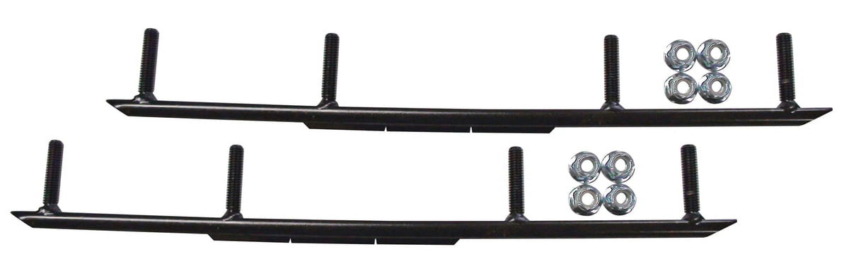 Orange XPT Snowmobile Skis with 10" Round Bars Complete Kit C858241
