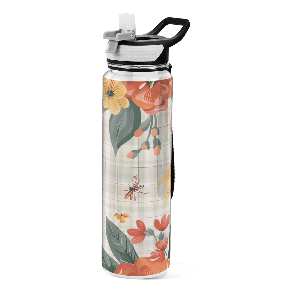 32oz Clear Triton Sports Water Bottle with Straw T76632
