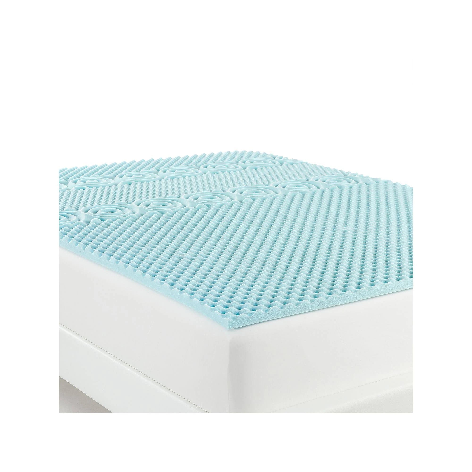 Full Dark Blue Gel Memory Foam Mattress Topper U9349