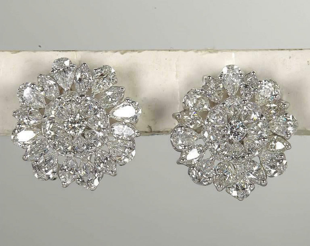 Platinum Button Earrings N4503