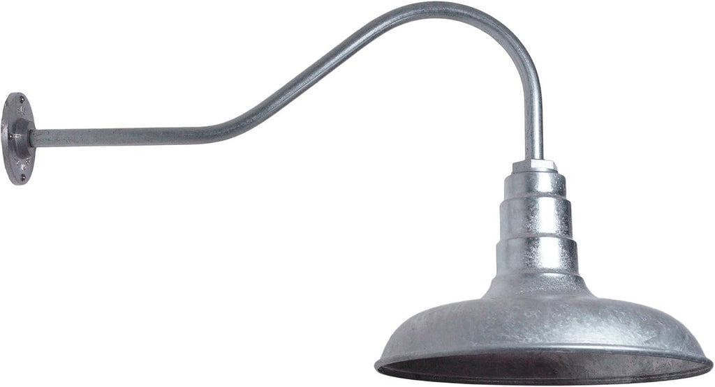 Green Steel Dome Gooseneck Barn Light K86855