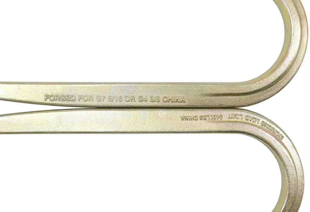 5/16" G70 V-Chain Bridle with 15" Large J Hooks, T-Hook & J-Hook with Grab Hooks 2' Legs (2 Pack) T423798