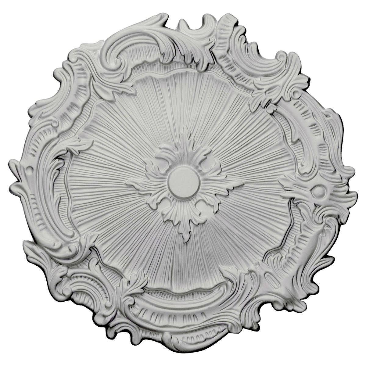 16 3/4x22OD x 1 3/8x22P Hand-Painted Walnut Ceiling Medallion T575942