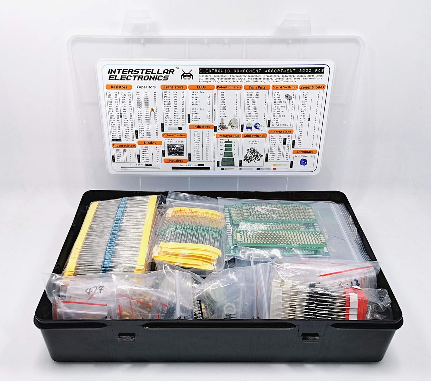 2200 pcs Electronic Component Assortment F70894