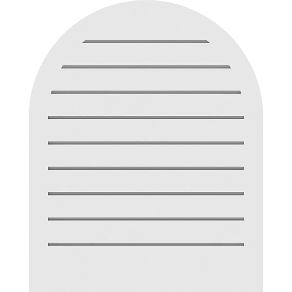 Round Top Surface Mount PVC Gable Vent with Brickmoul O7550
