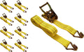 8 Pack 1.5"x15' Ratchet Strap 4000 lbs I144745