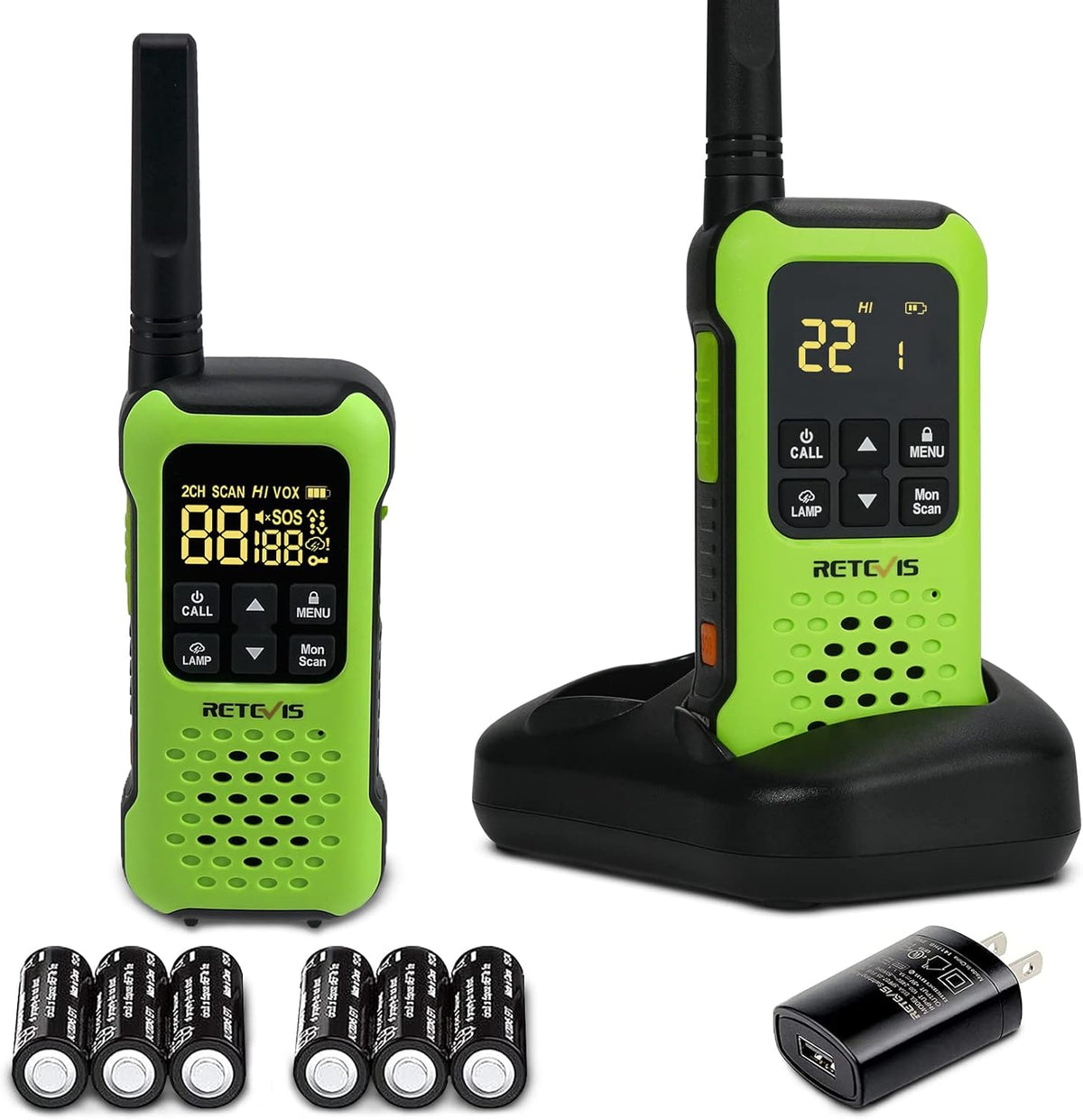 Waterproof 2 Way Radio, IP67 Floating, Rechargeable, 2 Pack Q9075