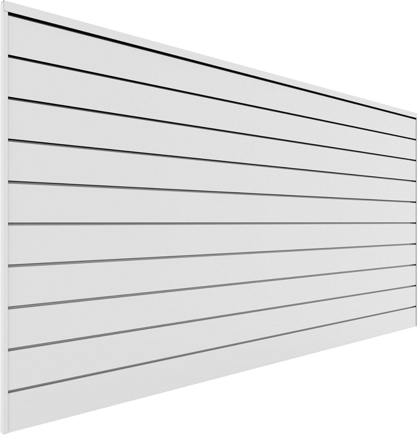 Heavy Duty PVC Slatwall Garage Organizer, 4-Feet by 4-Feet Section, Light Grey L574652