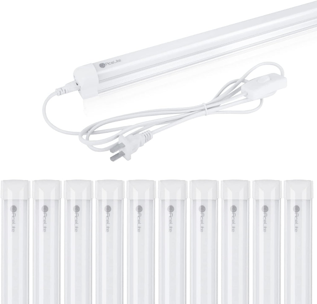 LED T5 Integrated Single Fixture, 4FT, 20W, 2200lm, 3CCT, 10 Pack B995331
