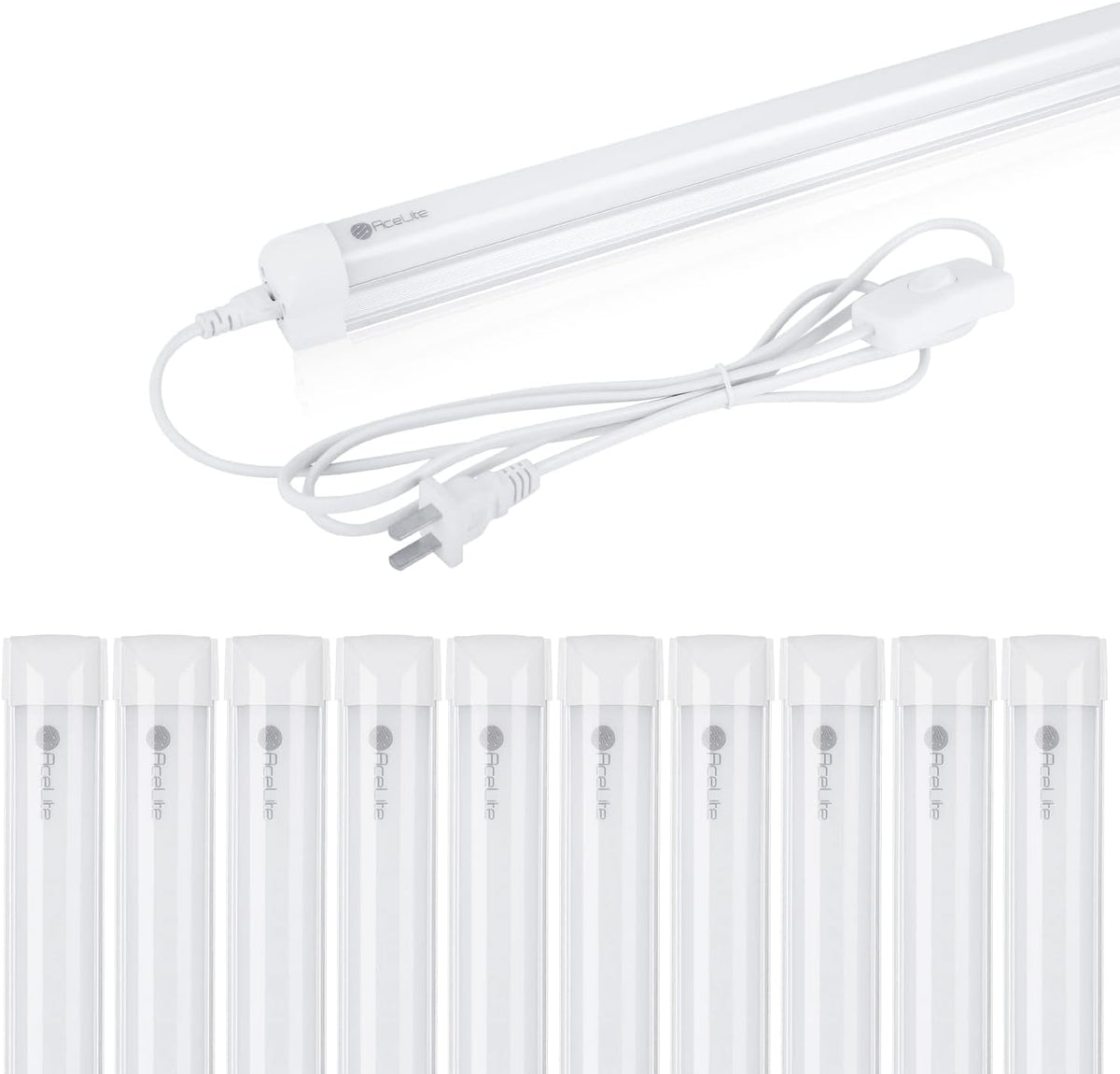 LED T5 Integrated Single Fixture, 4FT, 20W, 2200lm, 3CCT, 10 Pack B995331