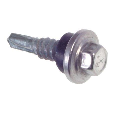 7/8x22 Steel Self Drilling Screw with Hex Washer Head and Climaseal Finish E950882