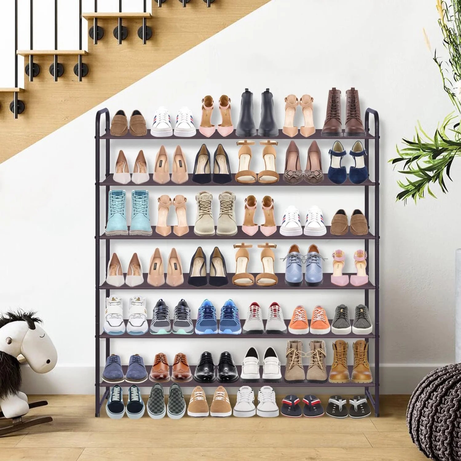 Bronze 6 Tier Metal Shoe Rack O865