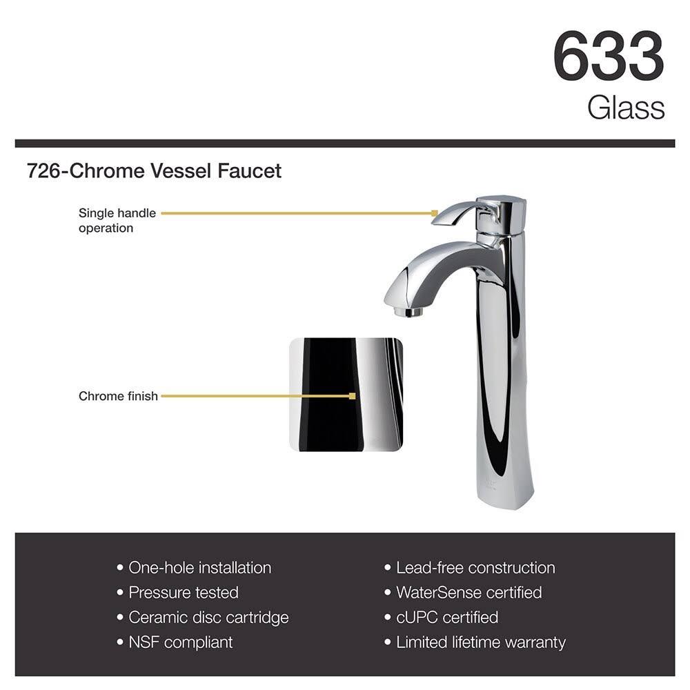 Chrome Vessel Faucet Ensemble S1036