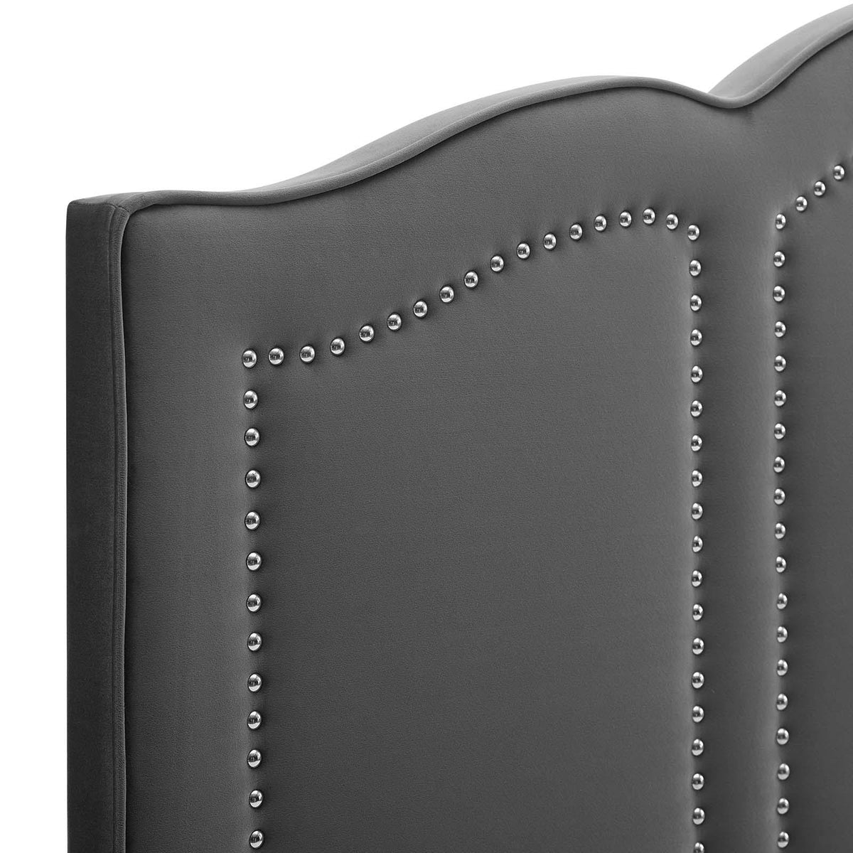 White Performance Velvet Headboard E4521