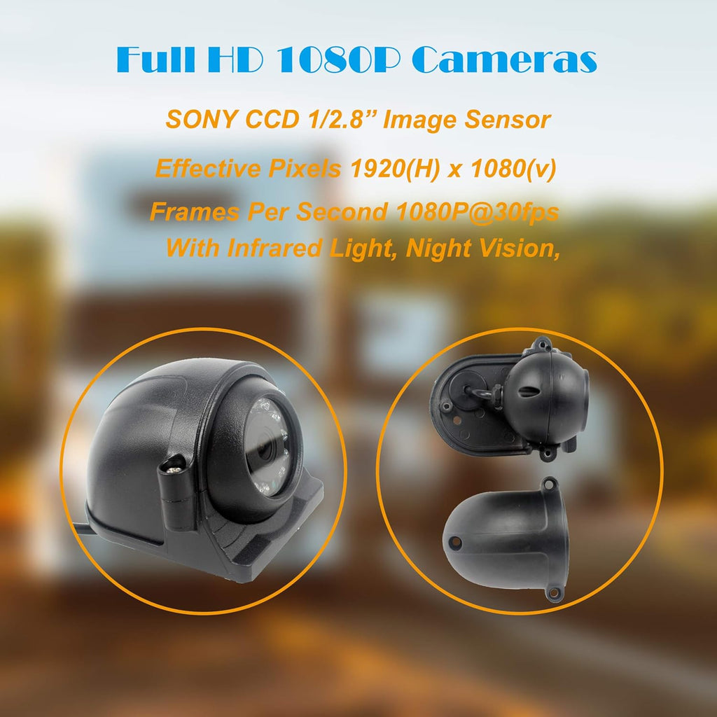 9 inch 1080P HD Backup Camera System with 4 Channel Input V909468