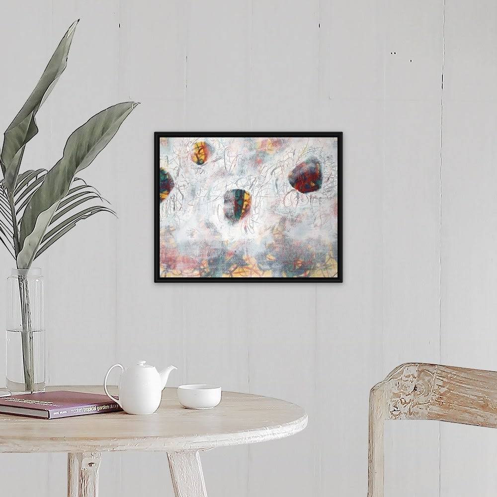 Black Float Frame Canvas Art S294307