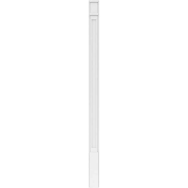 Flat Panel PVC Pilaster with Decorative Capital & Base (Pair) U8455