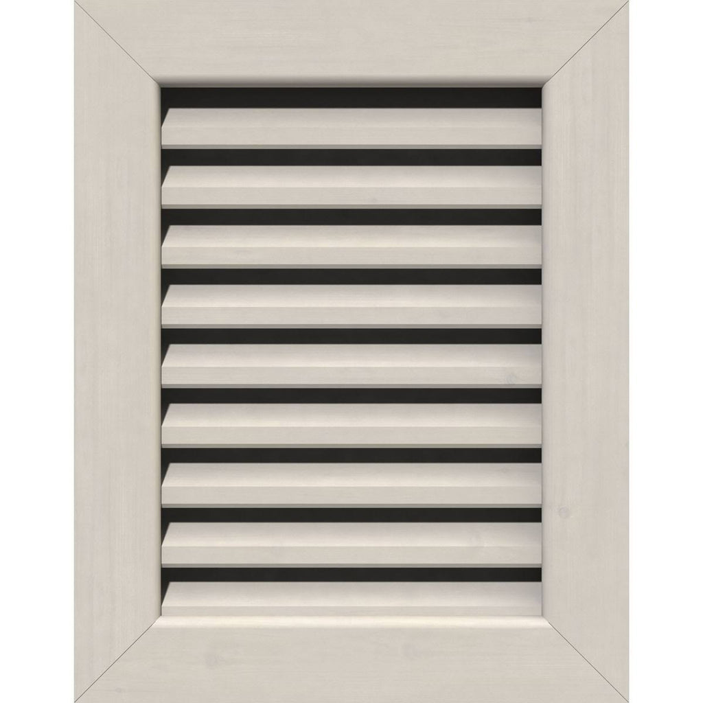 26 inch x 12 inch Vertical Gable Vent Primed Smooth Western Red Cedar Q6050