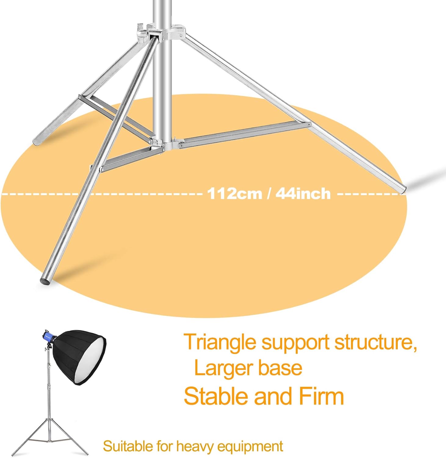 Heavy Duty Stainless Steel Light Stand Pack of 2 V779