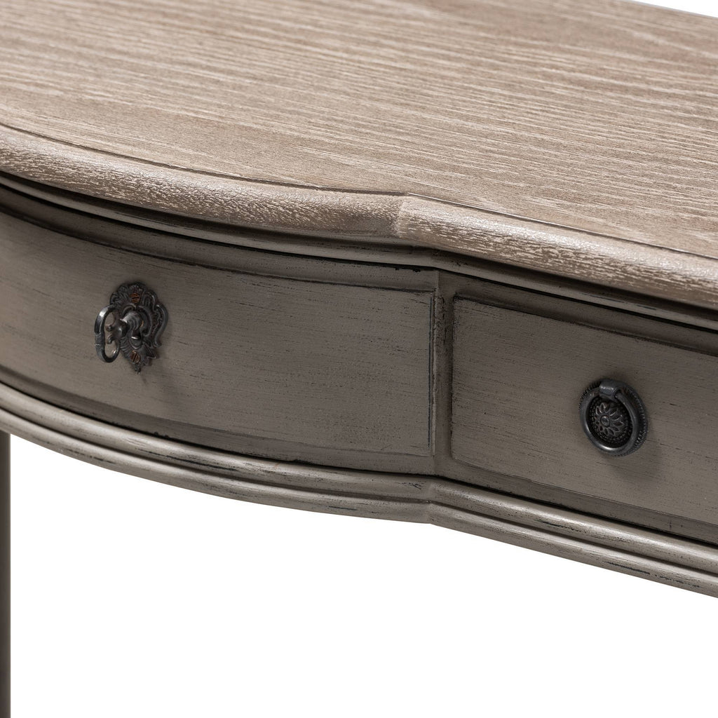 Gray 1-Drawer Wood Console Table Y676