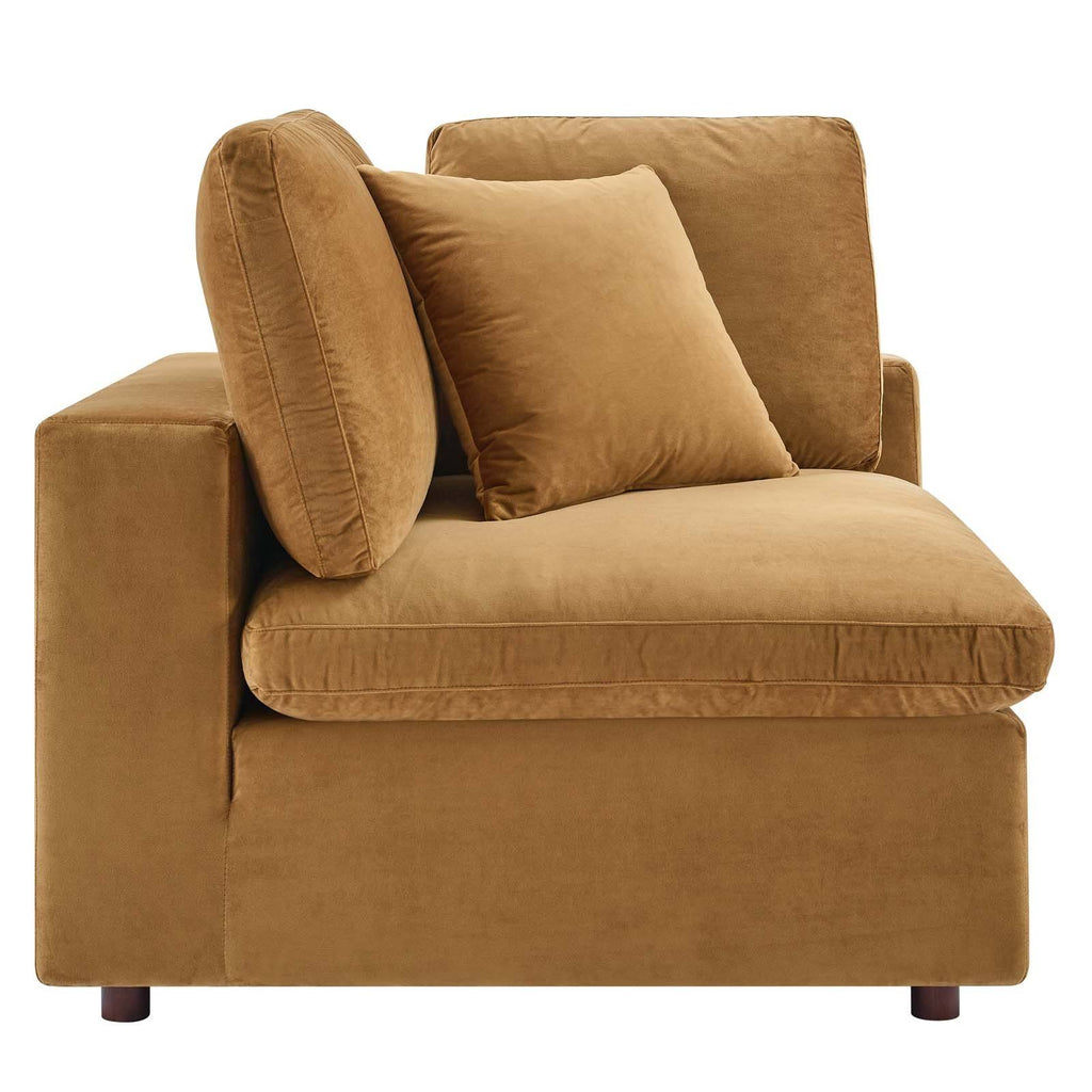 Green Performance Velvet Corner Chair O164