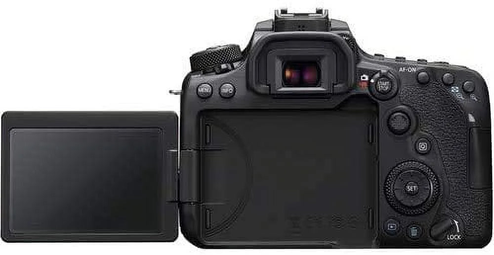 Canon EOS 90D DSLR Camera with 18-135mm USM Lens Kit, 128GB Memory, LED Light, Condenser Microphone, 60" Tripod M269