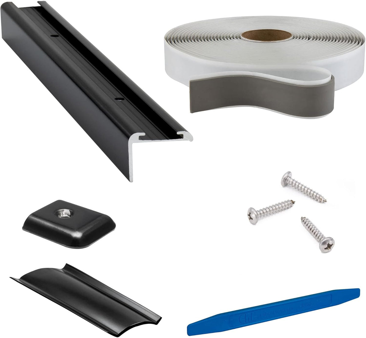 Black Aluminum RV Roof Trim Kit (15 Feet) Z459