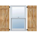 Board-n-Batten Shutters with Z-Bar, Rough Sawn Western Red Cedar W25875