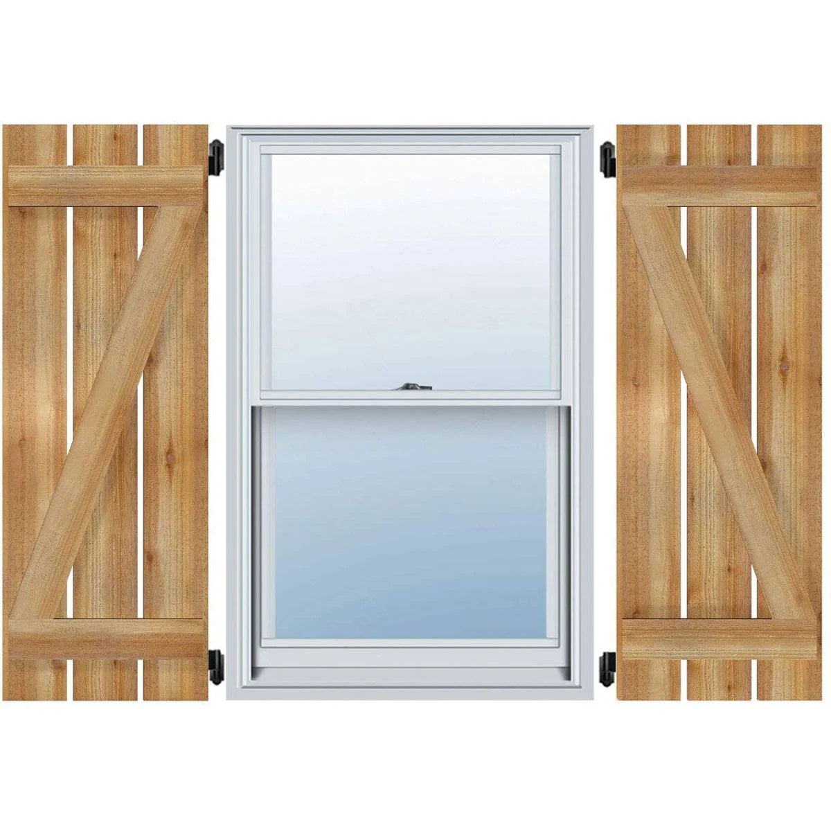 Board-n-Batten Shutters with Z-Bar, Rough Sawn Western Red Cedar W25875