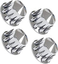 Semi Truck Chrome Rear Axle Wheel Cone Style Cover Kit Hub Cap with 33mm Spike Thread-On Nuts Covers P396