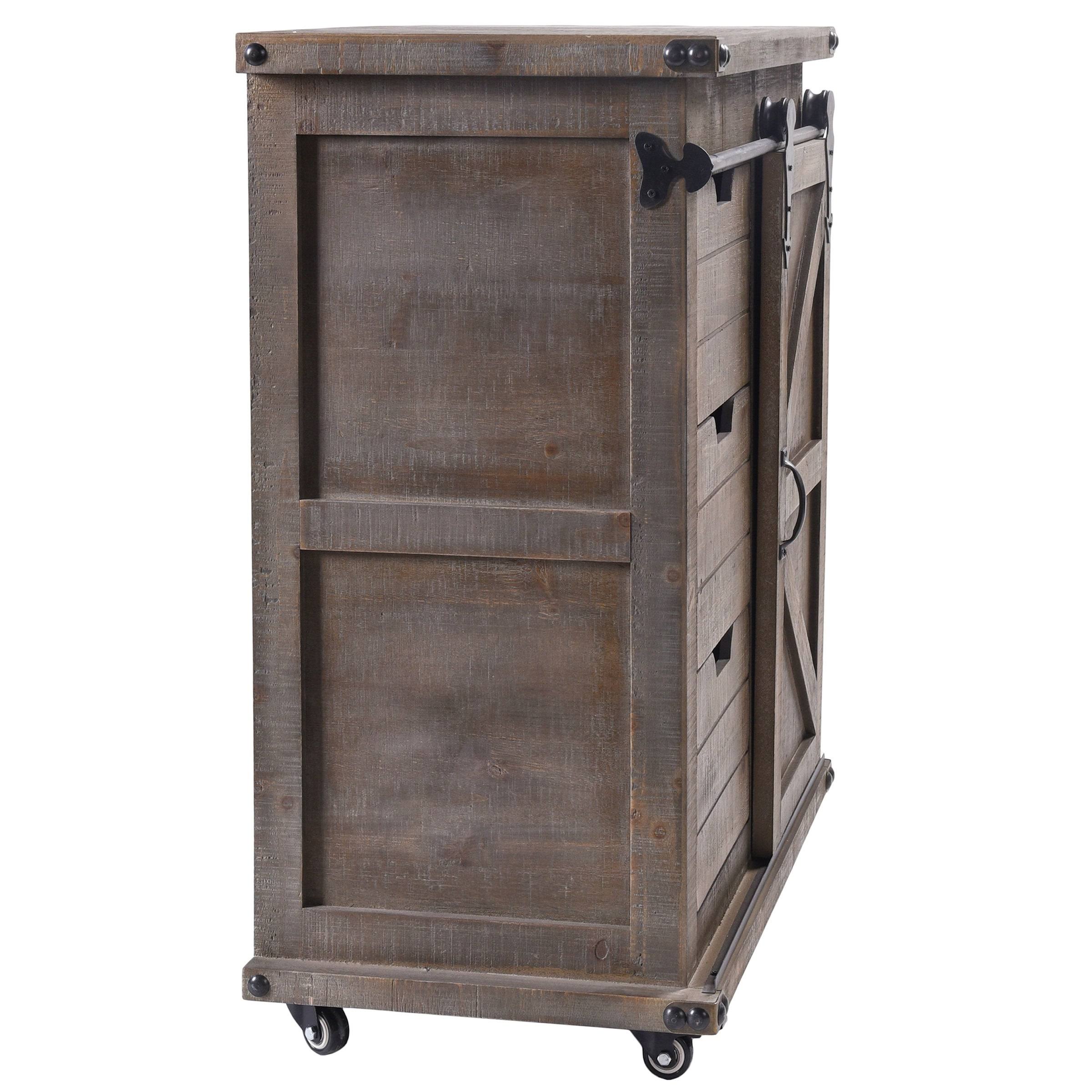 3-Drawer Driftwood Grey Side Cabinet U55217