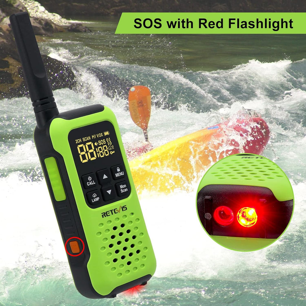 Waterproof 2 Way Radio, IP67 Floating, Rechargeable, 2 Pack Q9075