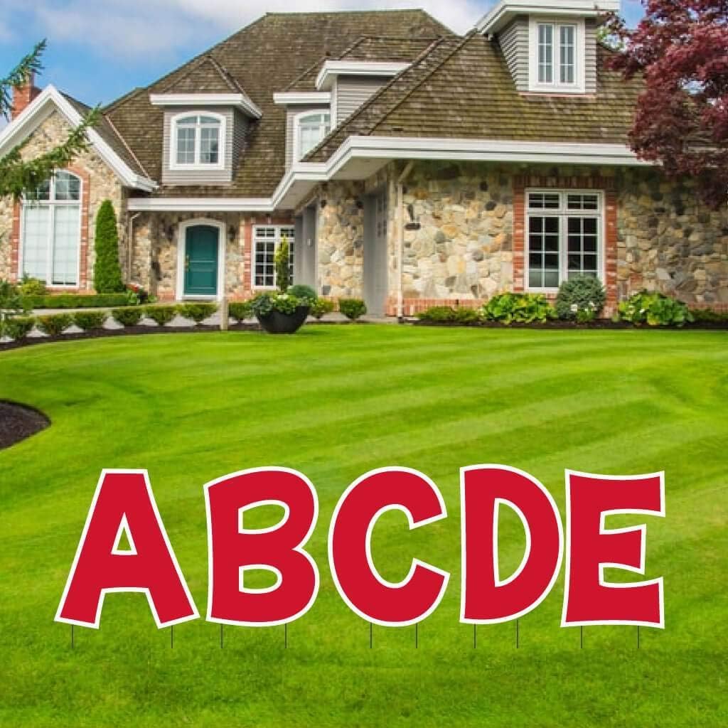 Yard Letters Alphabet and Number Decoration, 18 inch High, 36pcs Black O884943