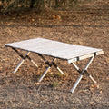 Rustic White Folding Wooden Camping Table P7546