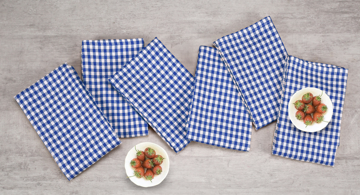 12 Pack Blue Cotton Kitchen Towel G704476