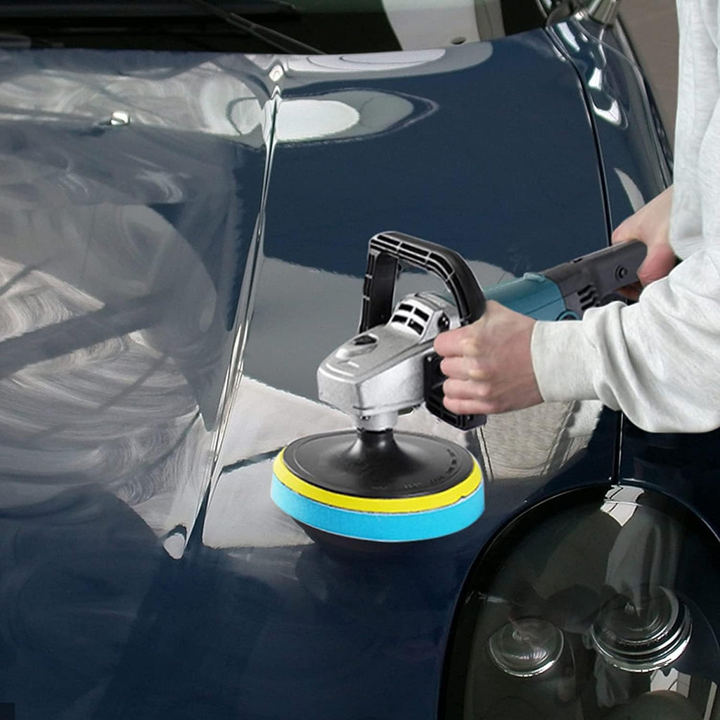1200W 7-inch Car Polisher with 6 Variable Speed, 5 Foam Pads P8576