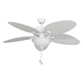 White 52 in. Indoor Ceiling Fan with Light and Remote V3815