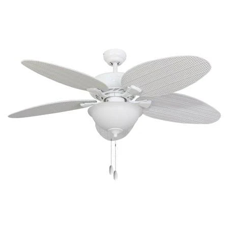 White 52 in. Indoor Ceiling Fan with Light and Remote V3815